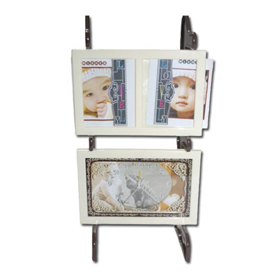 "Desktop Photo Frame with Clock - 17219A-001 - Click here to View more details about this Product